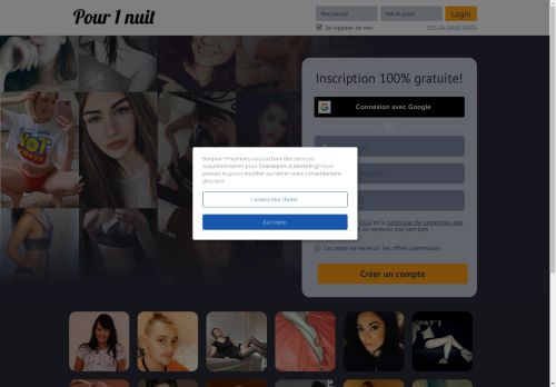 Pour1nuit.com, le site des tchats libertins pour faire des recontres sexys et passer une nuit coquine