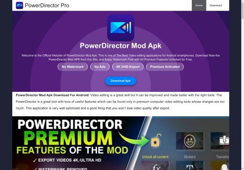 PowerDirector Pro (v13.3.1) MOD APK Download [Premium Unlocked]