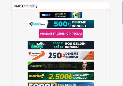 Pradabet Giriş - Pradabet Casino Oyunları ve Bonusları