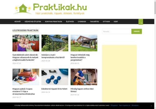 Praktikak.hu - házi praktikák, tippek, ötletek