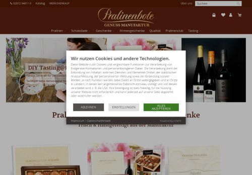 Pralinen, Schokolade, Geschenke online kaufen | pralinenbote.de