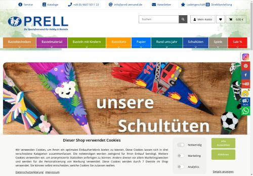 Ihr Bastelshop für Kindergärten und Kreative