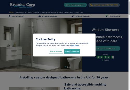 Premier Care in Bathing | Mobility Bathrooms UK