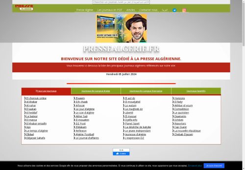 PresseAlgerie.fr - Consulter la Presse Algérienne et les Journaux