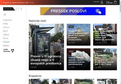 Dobrodošli - Vesti iz Kragujevca i Šumadije - Pressek.rs