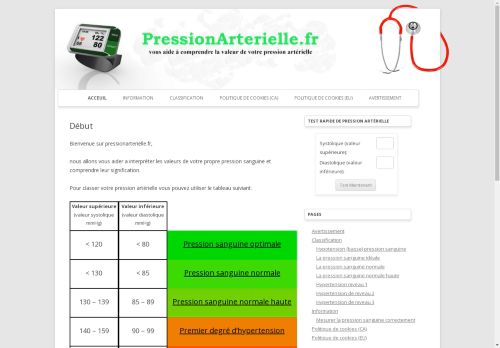 
PressionArterielle.fr | Notez votre prope pression artérielle
