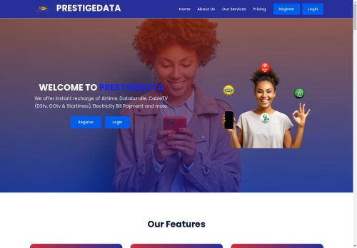 prestigedata - Buy Airtime and Data for all Network. Make payment for DSTV, GOTV, PHCN and other services