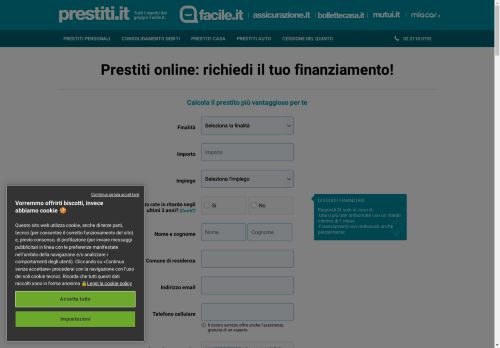             Prestiti.it: Prestiti online e confronto finanziamenti
    