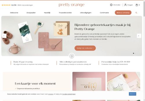 Pretty Orange: Kaartjes maken | Makkelijke editor | Topkwaliteit