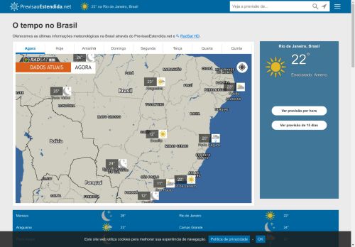 
	PrevisãoEstendida.net - Previsão estendida de tempo e mapas
