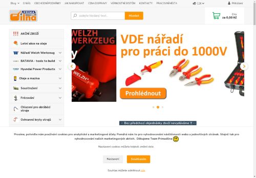 Prima Dilna - e-shop s nářadím, mazivy, soustruhy atd.