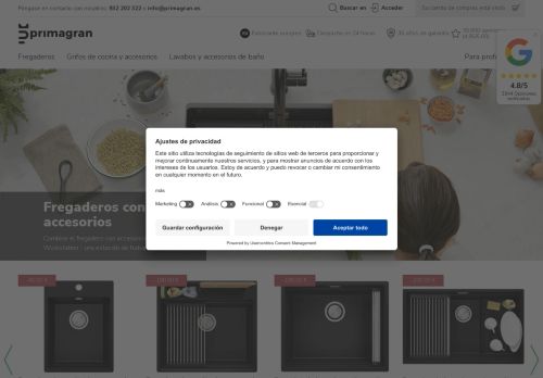  Fabricante de fregaderos de granito y distribuidor de grifería, cocina - Primagran