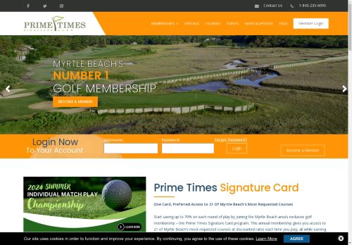 Prime Times Tee Times - Myrtle Beach's #1 Golf Membership : Prime Times Card