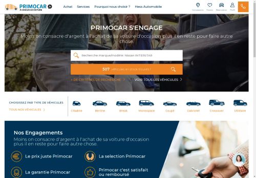 Vente de voitures d’occasion pas chère | Primocar