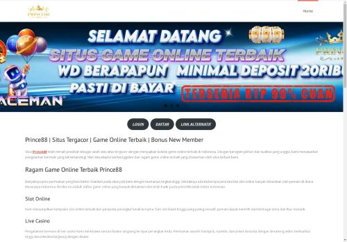 Prince88 | Situs Tergacor | Game Online Terbaik | Bonus New Member