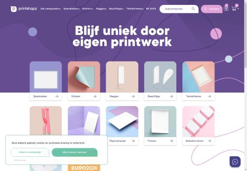 Printshopz.nl  | Beachflags | Spandoeken | Vlaggen | Stickers | Textielframes | Skytubes