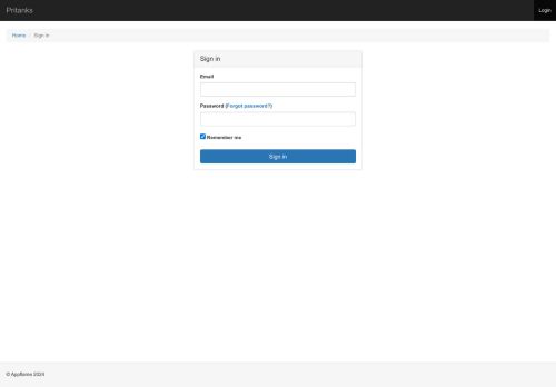 Sign in - Pritanks