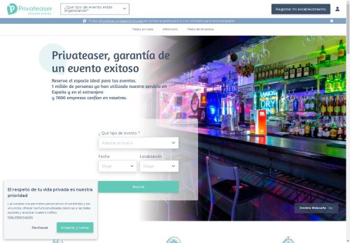 Privateaser | Reserva de bares y locales para grupos