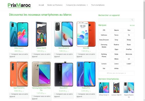 PrixMaroc | Découvrez les spécifications et les prix des smartphone au Maroc