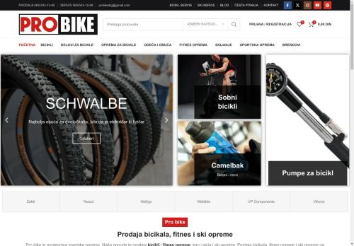 Bicikli skije fitnes oprema za biciklizam - Pro bike Beograd