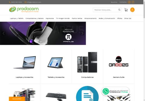 Prodacom :: Inicio :: Laptops, computadoras, tablets, ipads, netbooks y más en Santiago, Rep. Dominicana