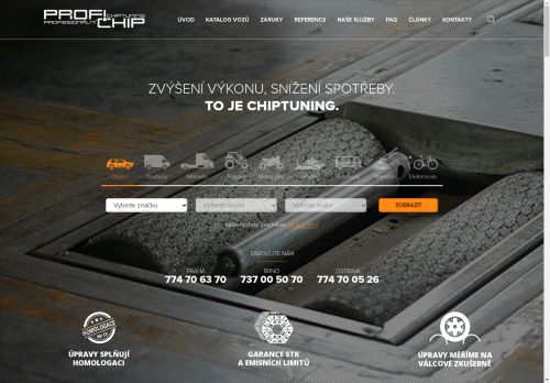 Profi-chiptuning zvýšení výkonu motoru