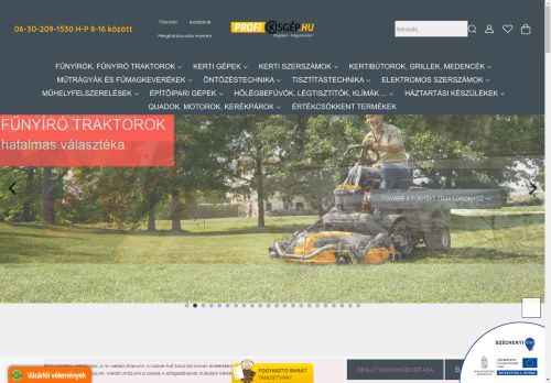 ProfikisgÃ©p webÃ¡ruhÃ¡z - fÅ±nyÃ­rÃ³, fÅ±nyÃ­rÃ³ traktor,fÅ±rÃ©sz