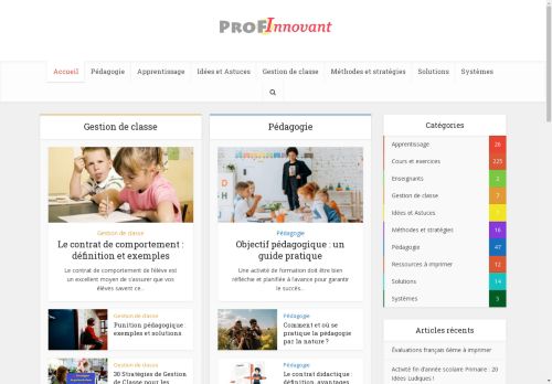 Prof Innovant - Enseigner c'est apprendre à innover !!