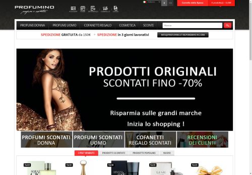 Profumeria online, con profumi originali delle piu grandi marche a prezzi scontati