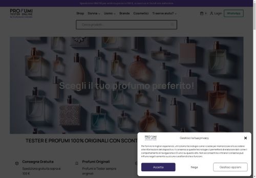 Tester e Profumi Online delle Migliori Marche con Sconti Fino al 70%.