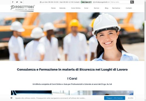 Corsi Sicurezza sul Lavoro Online e Aula, Consulenza D.Lgs. 81/08 - Progetto81