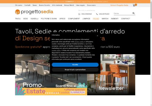 Sedie, tavoli e complementi arredo | Vendita online - Progetto Sedia