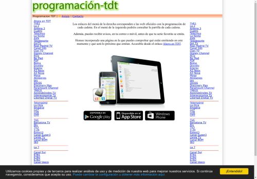 Programacion TDT de la Television Digital Terrestre