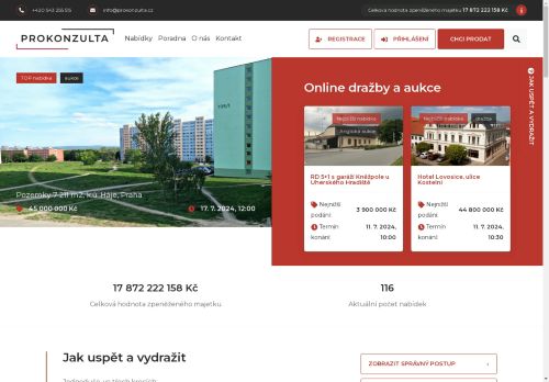 Portál dražeb, online dražební portál | Prokonzulta.cz