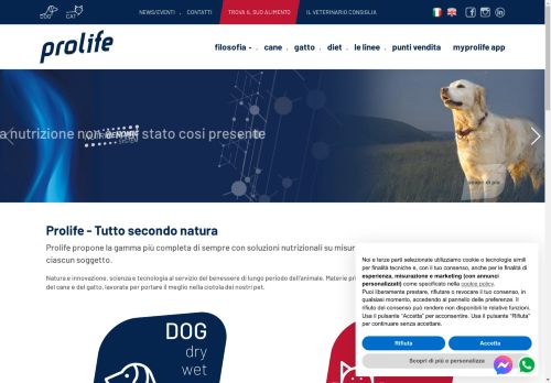 Prolife Pet - Alimenti di qualità dedicati al benessere di cane e gatto