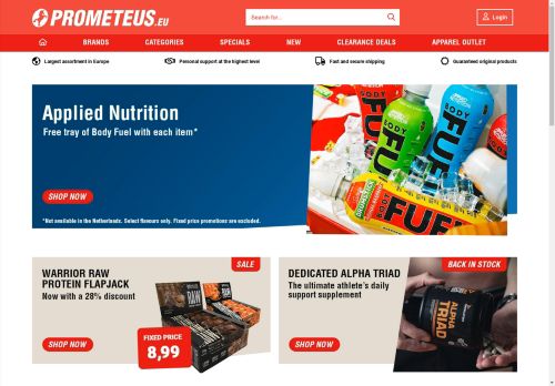 
	Nutritional supplement distributor - Sport supplements  | Prometeus
