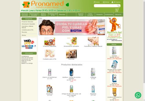 Pronamed, Productos Naturales, Ortopedia, Belleza Natural e Insumos Médicos