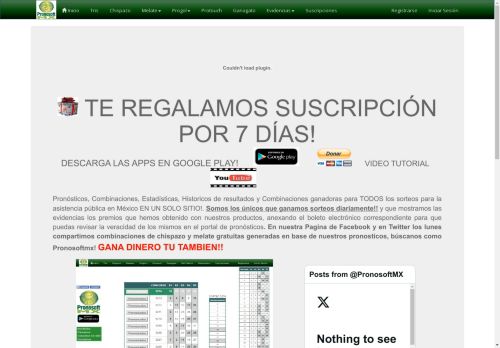 
	PRONOSTICOS ESTADISTICAS MELATE, PROGOL, TRIS, CHISPAZO, PROTOUCH, GANAGATO, SUPERLOTTO Y SUPER MULTIPLICADOR - Pronosoft MX
