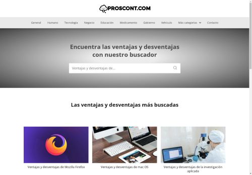 Pros y contras | Ventajas y desventajas - proscont.com