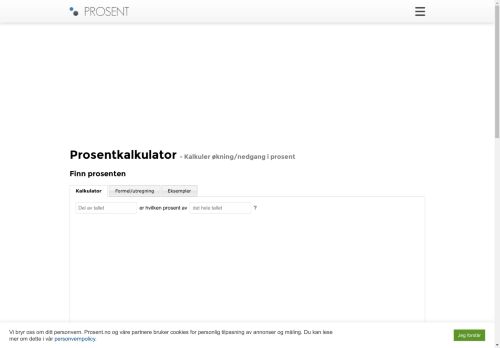 Prosentregning | Prosentkalkulator | Prosent