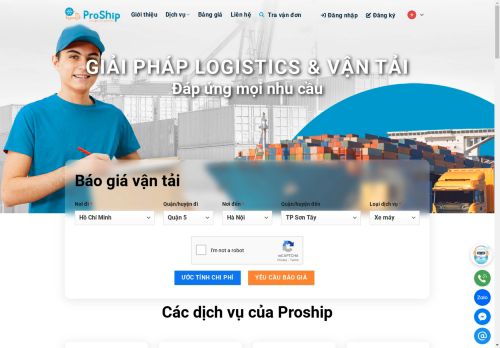 Proship Logistics - Dịch Vụ ship vận chuyển hàng chuyên nghiệp | Proship.vn