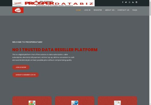 Prosperdatabiz - Buy Cheap Internet Data Plan and AirtimeVTU, CableTv, Electricity, API Integration for Data Bunndle, CableTv, Waec, Neco, Nabteb. Friday Splah Bonus