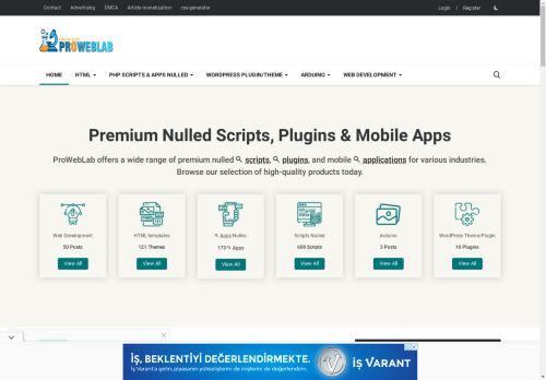 Premium Nulled Scripts, Plugins & Mobile Apps - PROWEBLAB