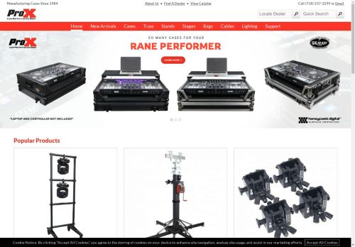 ProX Live Performance Gear DJ Production Flight Cases, Stage trussing roofing System Platform, AV Cables | ProX Live Performance Gear