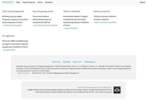 PRZYJAZDY.PL Wyszukiwarka połączeń i rozkłady jazdy