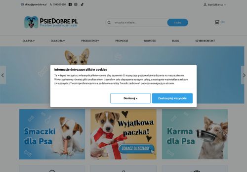 Sklep dla psów. Internetowy sklep zoologiczny PsieDobre.pl