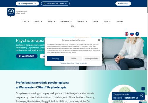 Poradnia Psychologiczna Warszawa | Psychoterapia COtam?