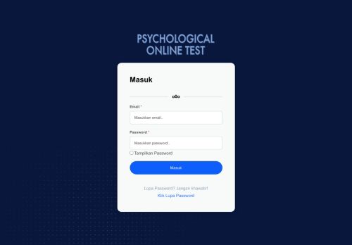 Login | Psikotes Online