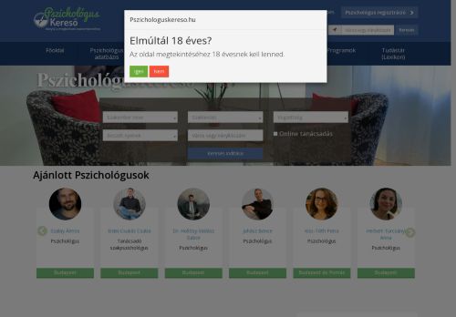 Magyarország Pszichológus adatbázisa - PszichologusKereso.hu ™