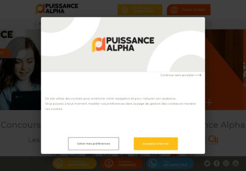 Concours d'entrée et admission école d'ingénieurs Puissance Alpha